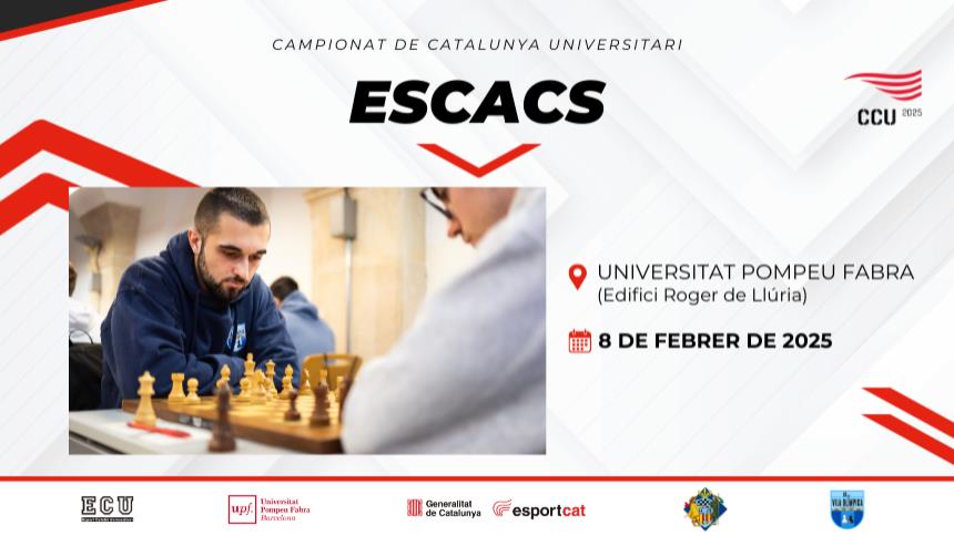 Inscriu-te i participa en el Campionat de Catalunya Universitari d'Escacs!